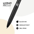 Uniball 207 Plus  Retractable Gel Pens  Medium Point  0 7mm   Black  4 Pack