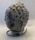 Antique Stone Thai Buddha Head Fragment 
