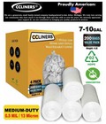 Ccliners 7-10 Gallon Clear Garbage Trash Bags Fits 8 Gallon Kitchen Bins  200 Ct