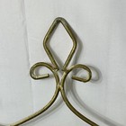 Metal Wall Mounted Hanging Plate Rack Art Display Holds One Distressed Goldtone