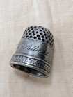 Vintage Pewter Thimble  victoria And Albert 1840  Wedding Commemorative  Repro