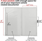 Registration And Insurance Card Holder - Car Organizer - White   Vehicle Glove B