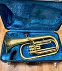 Yamaha Yah-202 Alto Horn Gold With Hard Case 3 Piston Wind Musical Instrument