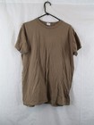 Lot Of 5 Large T-shirt Brown 100  Combed Cotton Army Usgi 8420-01-112-1476