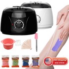 Professional Wax Warmer Heater Hair Removal Depilatory Waxing Kit Beans Sticks