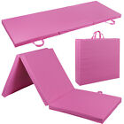Pink Folding Mat Thick Foam Fitness Exercise Gymnastics Panel Gym Workout
