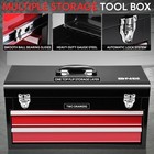 Workshop Garage Household Lockable 20  2-drawer Steel Tool Box Organizer Storage