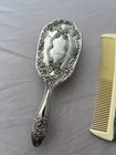 Vintage Silver Plated Hair Brush   Comb Decorative Dresser Brush Mid-century