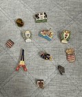 11 Vintage France Lapel Hat Pins Lot Souvenir Travel Monmatre Venice Nice Paris