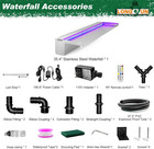 Stainless Steel Waterfall Spillway  App Control Multi-color Led Light Outdoor Po