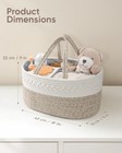 Extra Large Diaper Caddy Organizer  Cotton Rope Nursery Basket  Portable Orga   