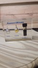 Amoco Ultimate Acrylic Display Block Paperweight  Clear Yellow Black Gas   Oil