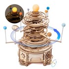 Rokr Solar System Rotatable Orrery 3d Wooden Puzzle Diy Assembly Kits Stem Toys