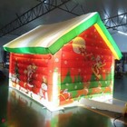 Portable Inflatable Christmas House Christmas Party Tent Santa Grotto Tent Room