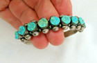 Old Pawn Native American Navajo Sterling Silver   Turquoise Bracelet