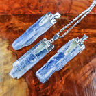 Kyanite And Quartz Crystal Pendant  silver Plated  Blue Gemstone Jewelry