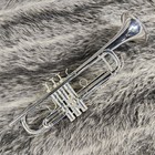 F besson 60mb-2 Meha Trumpet Silver Plated Used With Hard Case