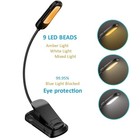 Flexible Rechargeable Led Book Light With 3 Light Modes Easy Clip Reading Lamp