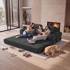 79  Boneless Couch For Living Room High Back Futon Sofa Bed Set
