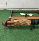 Vtg Wooden Tabletop Weaving Loom Tapestry Frame Schacht Rigid Heddle W shuttles