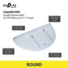 39 In  W X 17 In  D X 2-1 2 In  H Economy Round Flat Window Well Cover