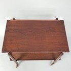 Mid Century Danish Modern Teak Expandable Two Tier Bar Cart