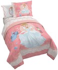 7-piece Kids Bedding Set - Full Size Comforter  Disney Princess Theme  Pink