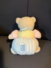 Eden Terry Cloth Pastel Bear Baby Rattle Lovey Vintage Mini 6 Inch 