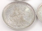Vintage Stamped Aluminum Coasters Set Of 4 Flying Mallard Ducks Marsh Cabin Mcm