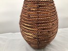 Woven Wicker Rattan Vase Bamboo 15    Tall Vintage Decoration Hand Made