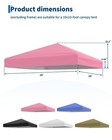 10x10ft Waterproof   Uv Protection Pop Up Canopy Replacement Top Patio Sun Shade