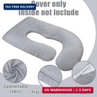 Tanofar Pregnancy Pillow Cover J Shaped only Pillowcase   Super Soft Pillowcase