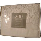 4-piece White Queen Sheet Set  100  Cotton Percale 200 Thread Count