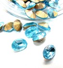 Vintage Oval Aquamarine Rhinestones 7 X 5  pack Of 15 