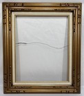 Vintage Mid Century Gold Gilt Carved Solid Wood Frame Linen Liner Fits 20 x16 