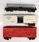  3  Ho Lionel Train Cars  lot 1280 