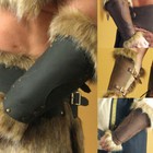 Arm Guard Armor Pu Leather Bracer Knight Costume Battle Part Medieval Prop  li