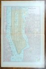 Vintage 1900 New York City Ny Map 14 x22    Old Antique Original Manhattan Nyc