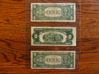  Old Us Paper Money Silver Certificate   2 1953a Red Seal   1 1957a   1 1957b