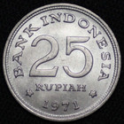 Indonesia   1971   25 Rupiah   Unc   Quality  1 Coin Only         T -  423       