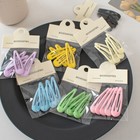 Glitter Snap Hair Clip Waterdrop Hairpin Candy Color Bb Clip Metal Barrette