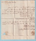 1819 New York Stampless Letter S Newton Dexter Whitestown Early Banking Ny