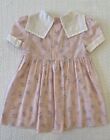 Vintage Polly Flinders Size 4 Pink Dress Hearts Kites Embroidered Mint Condition