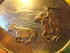 Vintage Jachens Silversmiths Western Cowboy Roping Hand Engraved Belt Buckle 