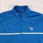 Nike Golf Men Large Tour Performance Torey Pines Pullover  1 4zip Blue Thermafit