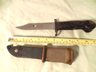 Russia Ukraine Style Bayonet Knife Serrated Top Edge W Scabbard Unbranded