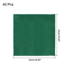 40pcs Dark Green Satin Table Napkins Polyester Table Napkin 17  17 Inch