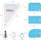 Piping Bags And Tips Set 100pcs 12 Inch Disposable Pastry Bags 16 Nozzles Cake