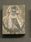 Ot 3 Antique Letterpress Portrait Blocks Metal Wood Engraving Printing