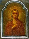 Antique 19thc Imperial Russian 84 Silver Saint Mary Icon Vladimir Hallmarked